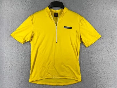 Giordana Cycling Jersey Adult MediumYellow 1/2 Zip Short Sleeve Polyester Pocket - Image 1 of 4