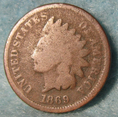 1869 Indian Head Penny Small Cent United States Coin #257 Cover