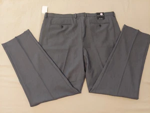 Mens New Saks Fifth Avenue Dress Pants 40x32 Gray Slack Chino Khaki Trouser - Picture 1 of 6