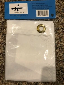 new WHITE BG COME AND TAKE IT RIFLE 3x5ft FLAG superior quality US seller - Picture 1 of 3