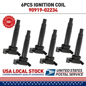 6PCS   Igintion Coils 90919-02234 673-1301 For Toyota Camry Lexus ES300 - Picture 1 of 7