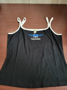 Girls Tank Top size XL WORLD OF OUTLAWS Black Ch 16" L 15" Racing Shirt Blouse - Picture 1 of 2