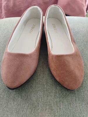  Zapatos planos de ballet sin cordones con punta en punta para mujer Foto 1 de 4