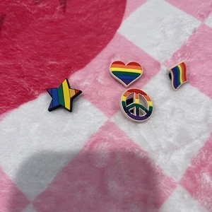 New Pride LGBTQ Shoe Charms 4 Piece Set Compatible With Crocs Unisex - Picture 1 of 1
