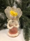 Vintage Christmas Angel Figure Ornament ~ Spun Cotton ~ Chenille ~ Tulle ~ Japan