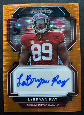 2022 Prizm Draft Picks Auto Orange Pulsar LABRYAN RAY RC #RA-LRA  /49 2023  $K - Image 1 of 2