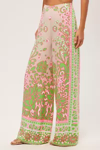 TRINA TURK Federer Wide-Leg Pant - Petra Floral, Size 4, MSRP $328 - Picture 1 of 6