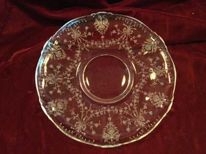 Vinatge Heisey Orchid 10" Demi Torte Plate Serving Tray Queen Ann Shape  - Picture 1 of 2
