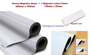 620x700mm BLANK MAGNETIC SHEET BEST CAR MAGNET ROLL THICK FLEXIBLE RUBBER - Picture 1 of 12