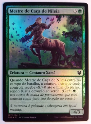 Nylea's Huntmaster FOIL Portuguese Mtg MISPRINT. Gives MINUS power intead Plus. - Imagen 1 de 4