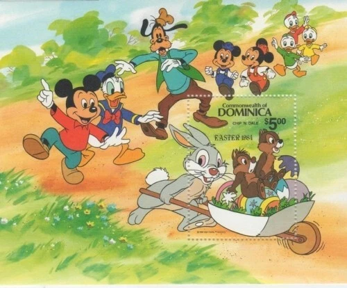 Dominica 1984 - Easter Disney - Souvenir Stamp Sheet - Scott #841 - MNH - Image 1 of 1