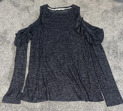 Suéter gris oscuro “hombro frío” para mujer talla M  Foto 1 de 4