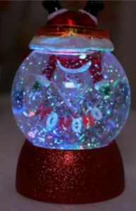 Mappamondo Natalizio LED Acqua Babbo Natale Movimento Glitter Decorazione Natalizia 1621 - Foto 1 di 3