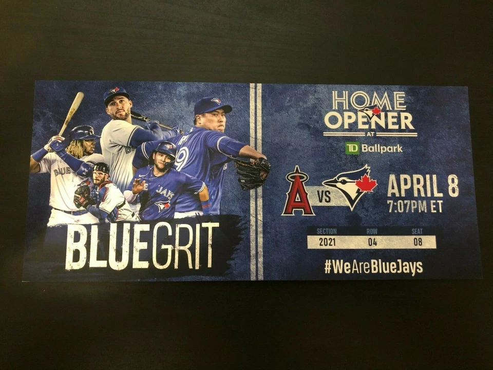 Commemorative Ticket shohei ohtani hit Vladimir Guerrero Jr Home Run 4/8/2021 - Image 1 of 2