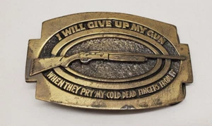 I Will Give Up My Gun When They Pry My Cold Dead Fingers Belt Buckle - Picture 1 of 6