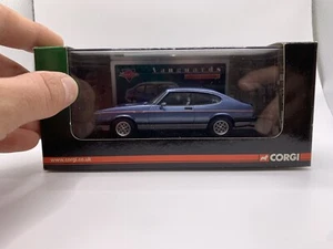 Vanguards Corgi 1:43 Ford Capri MkIII Caspian Blue VA10800 - Picture 1 of 7