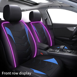 For Chrysler 300 Leather Front Car Full Seat Covers Pad W/Led Lights Set Cushion