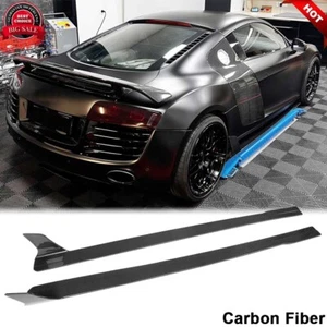 Kit de carrocería de alerón labial de extensión de faldones laterales de carbono real para Audi R8 V8 V10 2008UP - Imagen 1 de 12