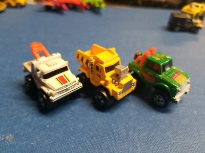 MICRO MACHINES ROAD CHAMPS JEEP,DUMP TRUCK ,TOW TRUCK 1987  - Image 1 of 4