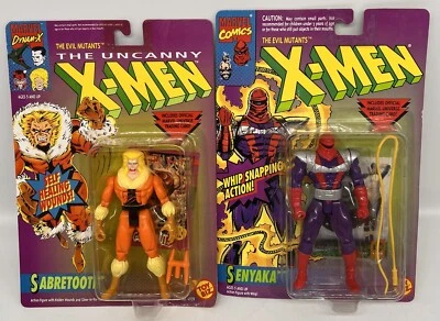 Figuras de acción Marvel ToyBiz The Uncanny X-Men Sabretooth & Senyaka 1993 NUEVO Foto 1 de 4