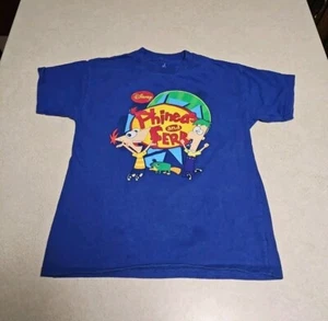 Phineas and Ferb T-Shirt Size Kids Medium Blue - Picture 1 of 5