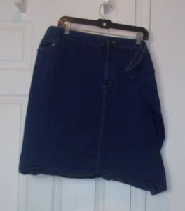 Women's Size 18w Denim Jean Skirt Blue Modest - Picture 1 of 2