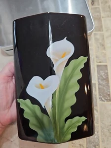 Otagiri Japan Calla Giglio su Vaso Nero 7 X 5 X 2 Pollici Ben Fatto - Foto 1 di 15