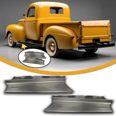 Steel Running Board Set RIBBED Fits 1942 1946 1947 Ford Pickup Truck 1/2 Ton New - Image 1 of 4