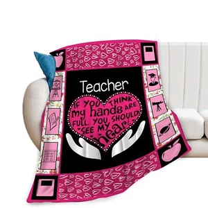 Teacher Gifts For Women Teacher Blanket Teacher Appreciation Gifts Throw Blan... - Picture 1 of 8