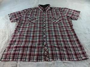 KUHL Herren Gr. XL Polyester mehrfarbig kariert kurzarm geknöpftes Shirt - Bild 1 von 12