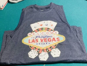 Welcome to Fabulous Las Vegas T-shirt Sleeveless Brand new Navy Blue Size Large - Picture 1 of 2