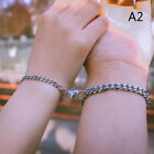 2Pcs Set Fashion Couple Heart Magnet Bracelets For Women Men Lover Adjustable