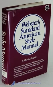 Webster's Standard American Style Manual: Near Fine hardcover in jacket 50660 - Foto 1 di 1