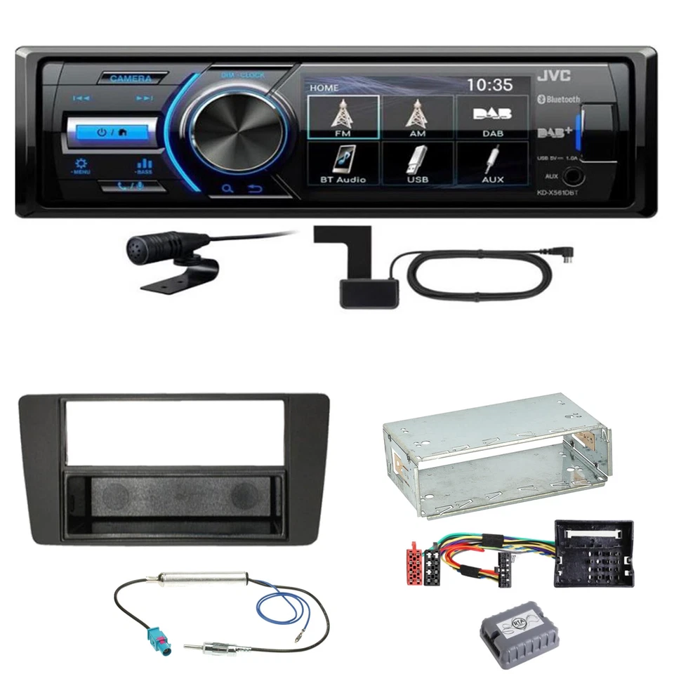 JVC KD-X561DBT Digitalradio Bluetooth USB Einbauset für Skoda Octavia 2 Yeti 5L - Bild 1 von 1