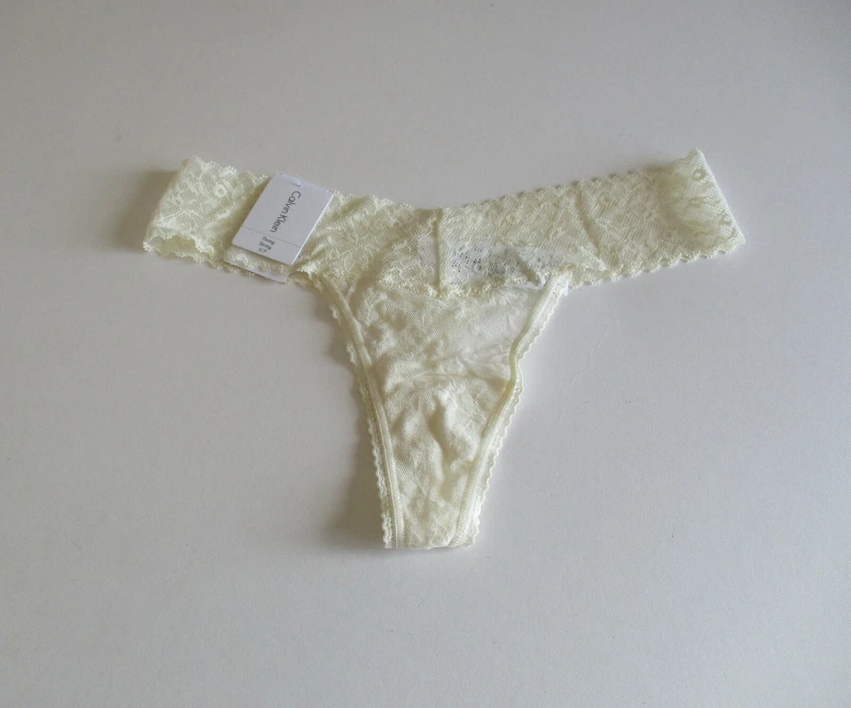 Tanga de encaje desnudo Calvin Klein QD3596 S, M, L precio de venta sugerido por el fabricante $12,00 - $13,00 nuevo con etiquetas Foto 1 de 1