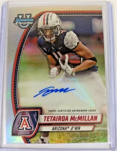 TETAIROA MCMILLAN 2024 Bowman Chrome University Auto PA-TMC /299 NFL Draft - Picture 1 of 5