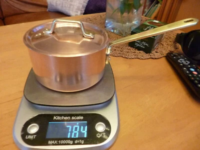 KKK Copper Manufactory Weyersberg, Copper/Stainless Steel Pot M.D., 12/7, Total Weight 784g - Image 1 of 4