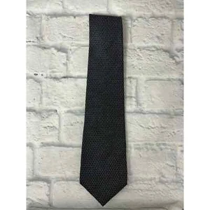 Zylos Gold George Machado Adult Tie Black Beehive Pattern 100% Silk Men's - Picture 1 of 4