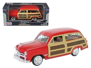 1949 Ford Woody Wagon Red 1/24 Diecast Model Car by Motormax - Picture 1 of 1
