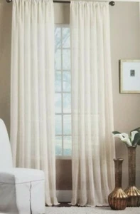 2 pc Softline Providence Sheer Rod Pocket Panels (1 Pair) 100" x 96" NIP - Picture 1 of 12