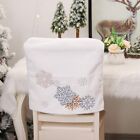 Festive Chair Cover Snowflake Design Elastic For Hotel Stools & Christmas Trees