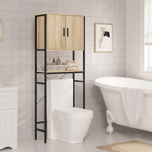 Waschmaschinenregal Toilettenschrank Badregal mit Verstellbarer Ablage Badregal - Bild 1 von 9