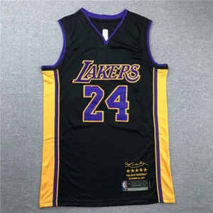 Maglia da basket Los Angeles Lakers #24 Kobe Bryant MagliettaRitirata Edizione - Foto 1 di 13