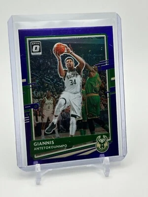 Giannis Antetokounmpo 2020-21 Donruss Optic 紫色 Prizm #29 密尔沃基雄鹿队 — 第 1/2 张图片