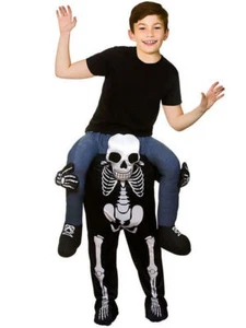 Kids SKELTON Carry Me Halloween Scary Horror Fancy Dress Costume Mascot Children - Picture 1 of 2