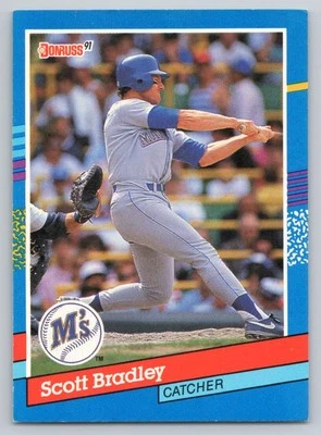 1991 Donruss Scott Bradley #287 Seattle Mariners - Image 1 of 2