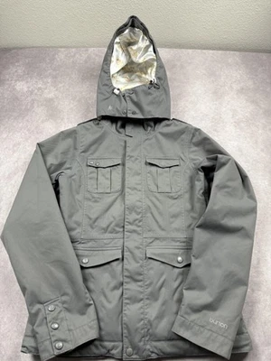 Chaqueta Burton The White Collection Mujer Pequeña Gris DRYRIDE Snowboard Con Capucha Foto 1 de 4