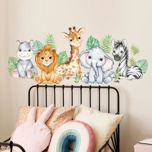 Vibrant and Stylish Cartoon Animals Wall Decal Transforming Your Space - Picture 1 of 9