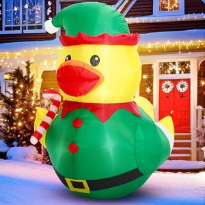 5FT Christmas Inflatables Decoration Outdoor Inflatables Duck with Build-in L... - Picture 1 of 7