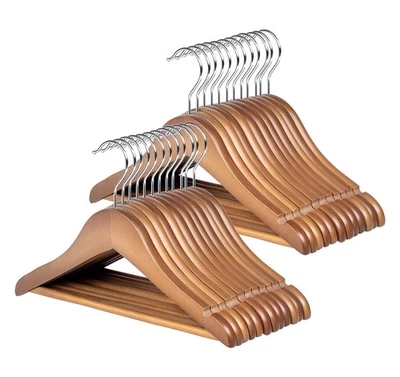 Baby Kleiderbügel Holz, 24 Stück 30cm Kleiderbügel Kinder mit Rutschfester Ho... - Bild 1 von 4